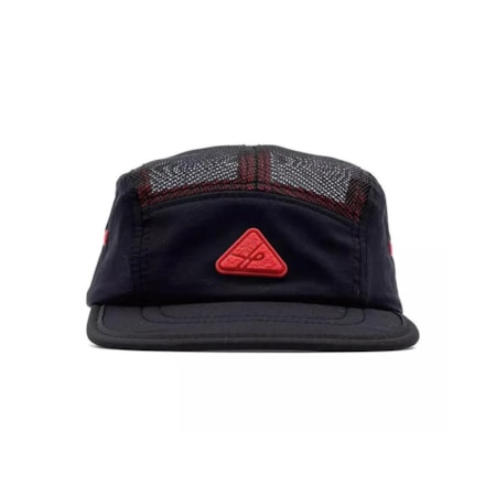 Boné Ous Five Panel Telinha Preto Vermelho