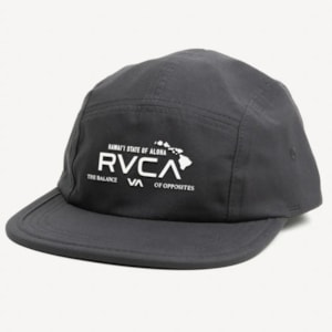 Boné Rvca 5 panel Hawai State Preto 