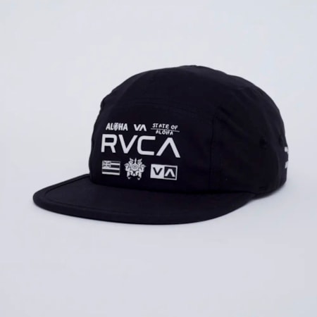 Boné Rvca Five Panel All Brand Preto