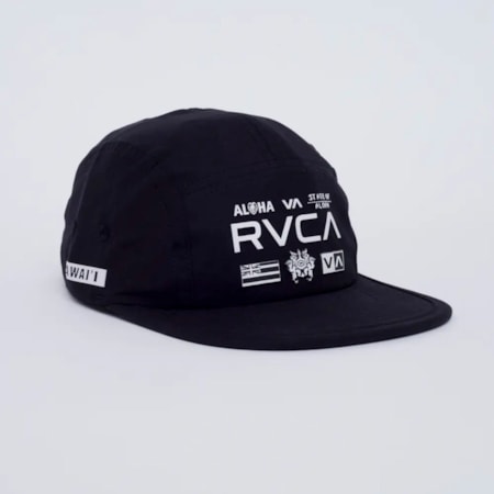 Boné Rvca Five Panel All Brand Preto