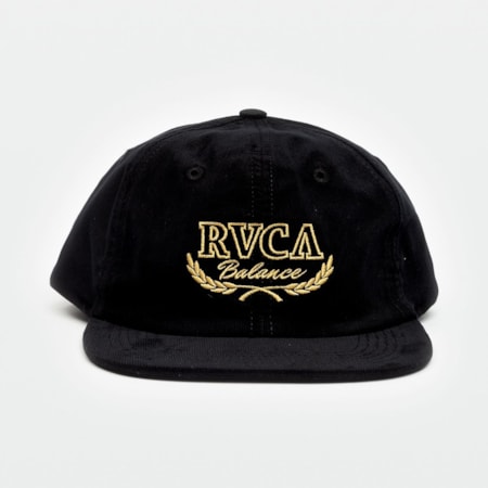 Boné Rvca Laurels Cord Snapback Preto