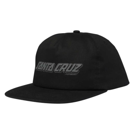 Boné Santa Cruz Snapback Creep Strip Preto