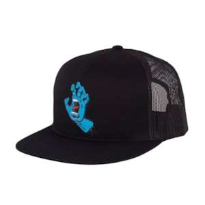 Boné Santa Cruz Trucker Screaming Hand Front Preto