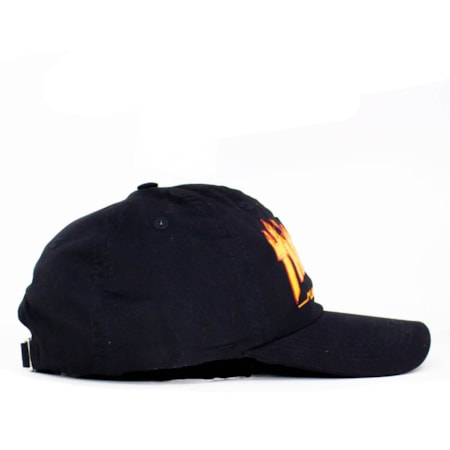 Boné Thrasher Dad Hat Flame Aba Curva Preto