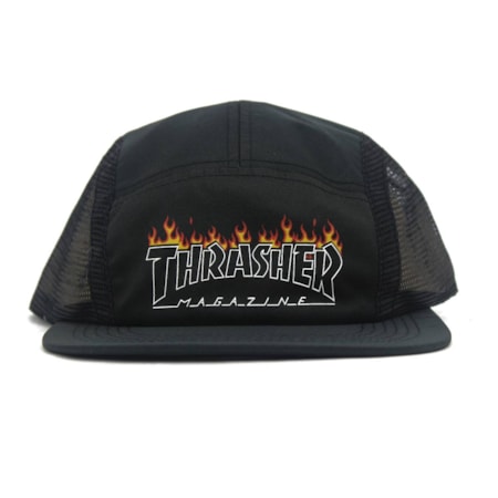 Boné Thrasher Five Panel Schorched Outline Preto