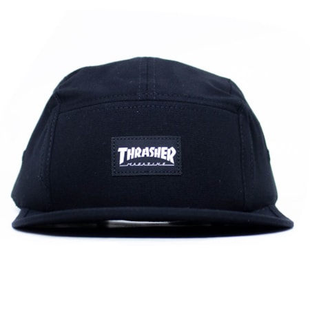 Boné Thrasher Magazine Five Panel Logo Preto