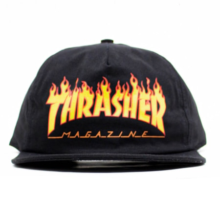 Boné Thrasher Magazine Flame Sad Snapback Preto