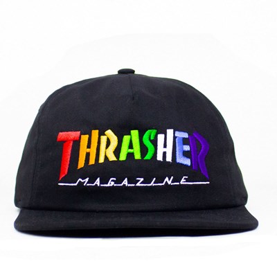 Boné Thrasher Snapback Rainbow Preto