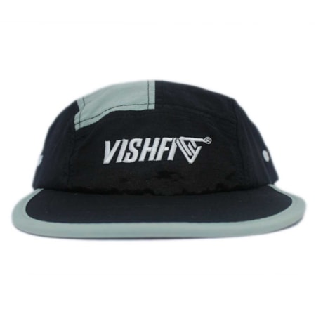 Boné Vishfi Five Panel Preto Cinza