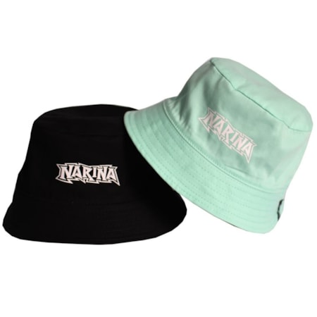 Bucket Narina Dupla Face Preto Verde Agua