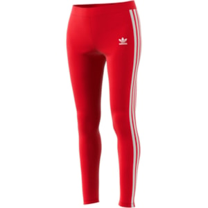 Calça Adidas Feminina Leggings 3 Str Red GN8076