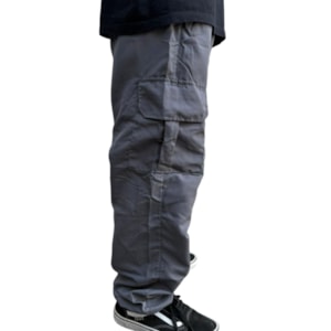 Calça Cargo Prince Tactel Cinza Chumbo Calça Cargo Prince Tactel Cinza Chumbo