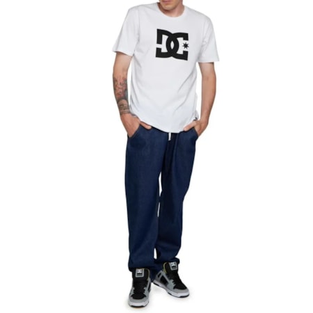 Calça Dc Shoes Jeans Worker baggy Indigo Azul Escuro