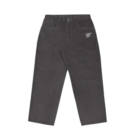 Calça Disturb Cursive Corduroy Dark Grey