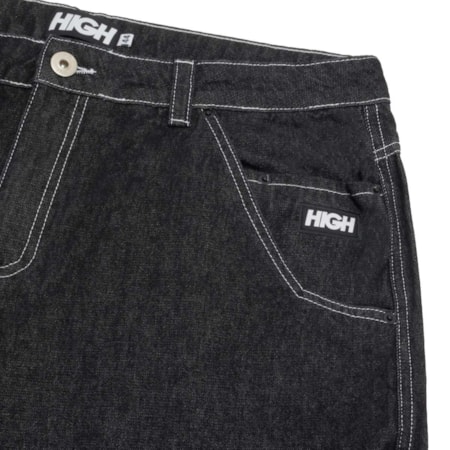 Calça High Company Jeans Sparkle Black