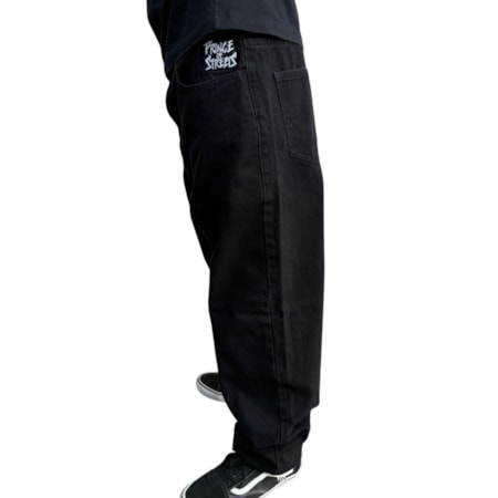 Calça Jeans Prince Baggy Full Black 