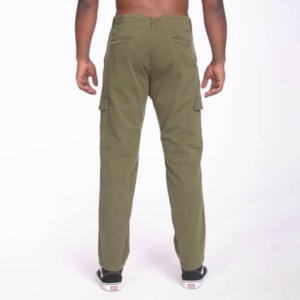 Calça Lrg Sarja Cargo True Verde