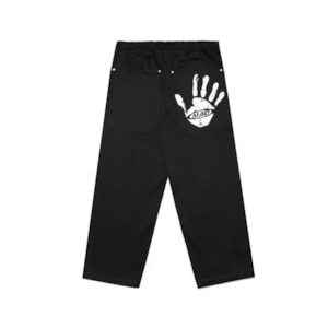 Calça Mad Enlatados Dupla Bege e Jeans Calça Mad Enlatados Dupla Bege e Jeans