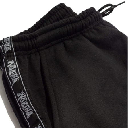 Calça Narina Moletom Faixa Preto