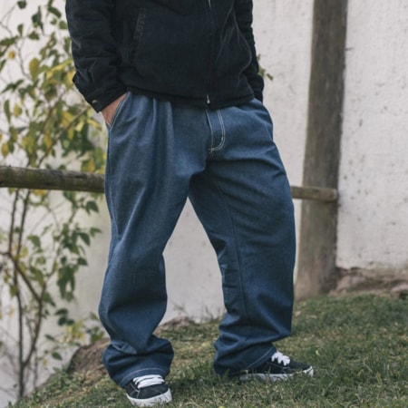 Calça Tupode Jeans Chino Pro Model Pedro Iti Azul Contraste