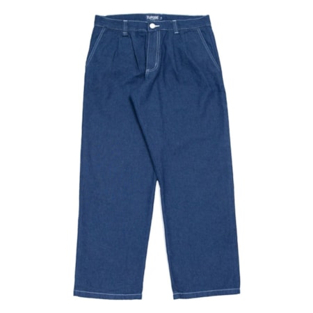 Calça Tupode Jeans Chino Pro Model Pedro Iti Azul Contraste