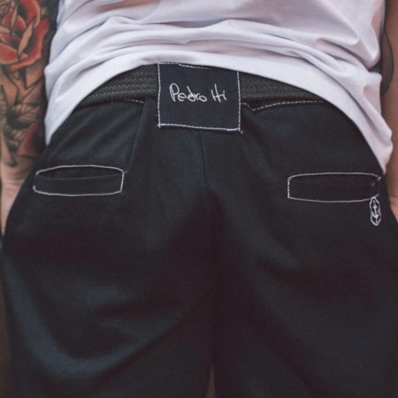 Calça Tupode Jeans Chino Pro Model Pedro Iti Preto Contraste