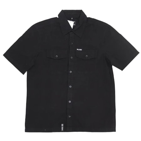 Camisa Lrg Sarja Only Us Woven Preto