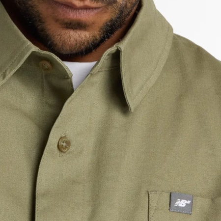 Camisa New Balance Numeric Botton Up Green