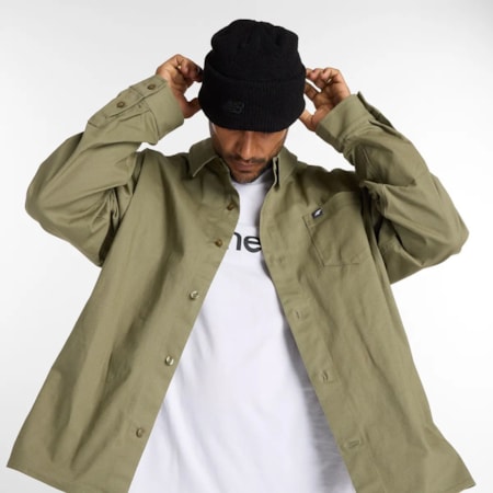 Camisa New Balance Numeric Botton Up Green