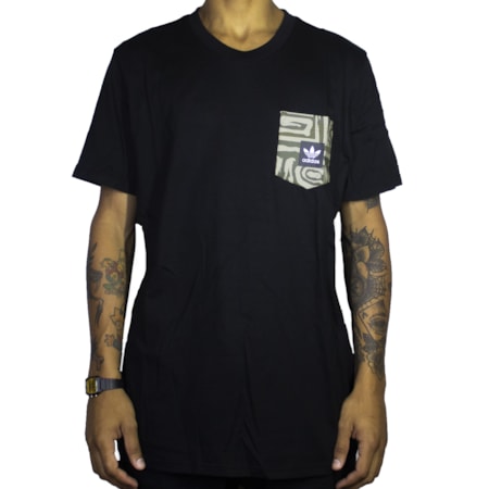 Camiseta Adidas Dakari Pocket Preta