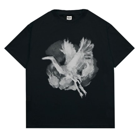 Camiseta Barra Crew Ahlma Lama Preta