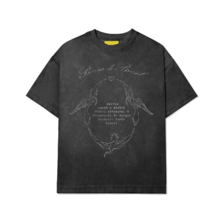 Camiseta Barra Crew Arco Marmorizada Grafite