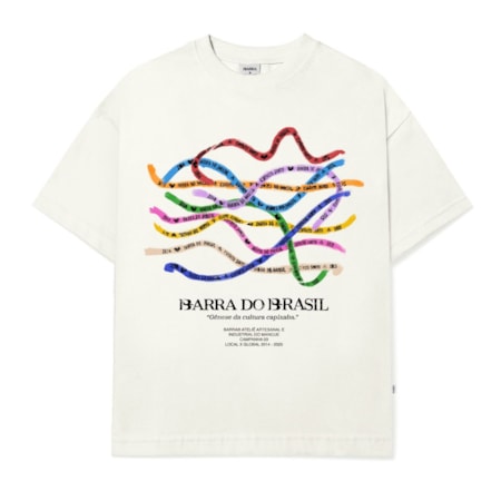 Camiseta Barra Crew Fe Souvenir Off White