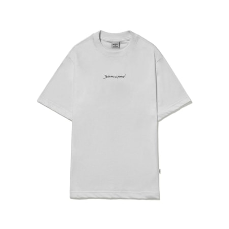 Camiseta Barra Crew Goods Logo Handmade Cinza