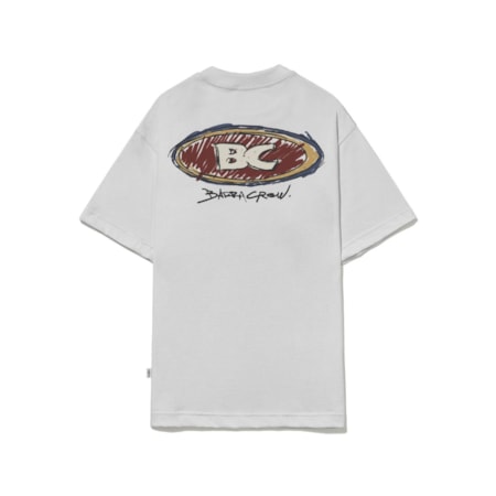 Camiseta Barra Crew Goods Logo Handmade Cinza