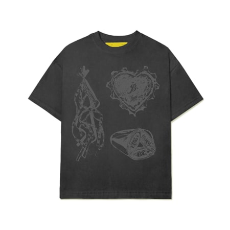 Camiseta Barra Crew Iconografia Estonada Preta