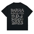 Camiseta Barra Crew Lama Preto