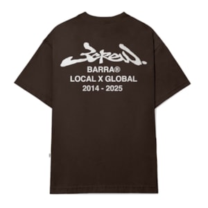 Camiseta Barra Crew Local Global Marrom