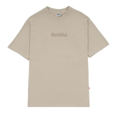 Camiseta Barra Crew Textura Bege