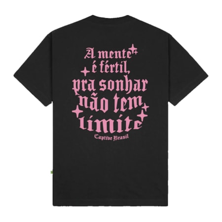 Camiseta Captive Mente Fertil Preta Bubaloo