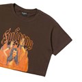Camiseta Cropped Sufbabys Fire Brown