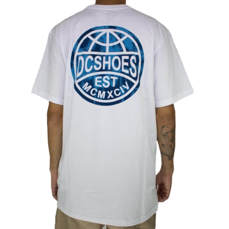 Camiseta Dc Shoes Around The Globe Branco