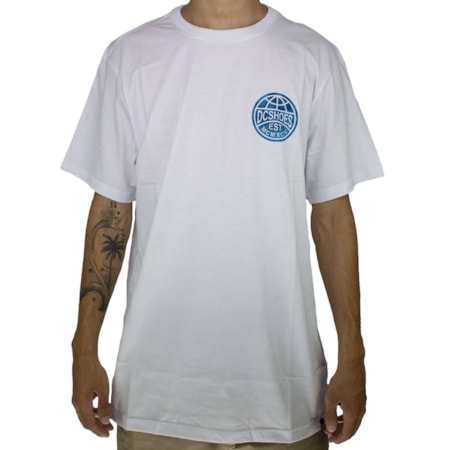 Camiseta Dc Shoes Around The Globe Branco