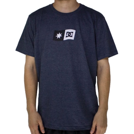 Camiseta Dc Shoes Big Flag Marinho Mescla