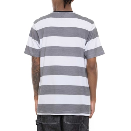 Camiseta Dc Shoes Big Stripe Preto Branco 