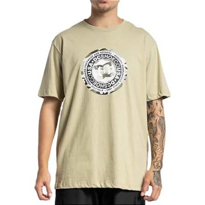 Camiseta Dc Shoes Circle Star Camo Fill Bege