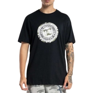 Camiseta Dc Shoes Circle Star Camo Fill Preto