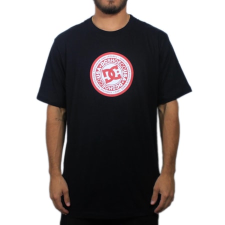 Camiseta Dc Shoes Circle Star Preto Vermelho