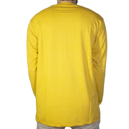 Camiseta Dc Shoes Dcshoeco Manga Longa Amarelo