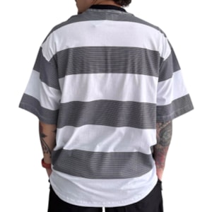 Camiseta Dc Shoes Fat Stripe Branca